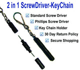 2 in 1 Eyewear Repair Screwdiver Key Chain Kit with Screws