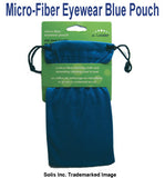 Blue Micro-Fiber Eyewear Pouch with Draw String