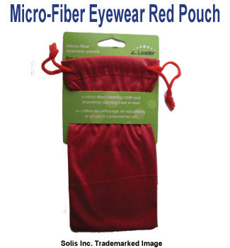 Red Micro-Fiber Eyewear Pouch with Draw String