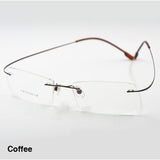 Feather Eyewear Flexible Titanium Alloy Rimless Eyeglasses