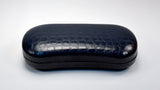 Hard Solid Blue Faux Crocodile Case