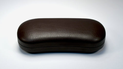 Hard Solid Brown Faux Leather Case