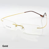 Feather Eyewear Flexible Titanium Alloy Rimless Eyeglasses