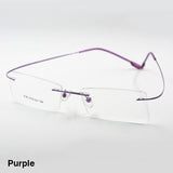 Feather Eyewear Flexible Titanium Alloy Rimless Eyeglasses